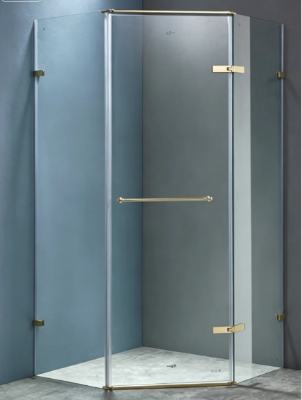 Cabine de douche pentagonale